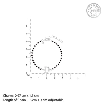 Silver Personalised Initial Nazariya Kids Bracelet (2 - 8 Years)