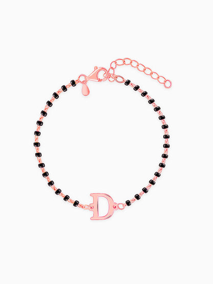 Rose Gold Personalised Initial Nazariya Kids Bracelet (2 - 8 Years)