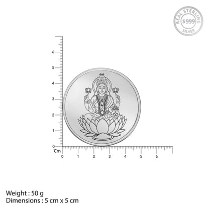 Silver Sri Lakshmi Coin - (50g)