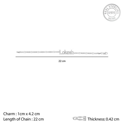 Silver Personalised Name Bracelet For Him