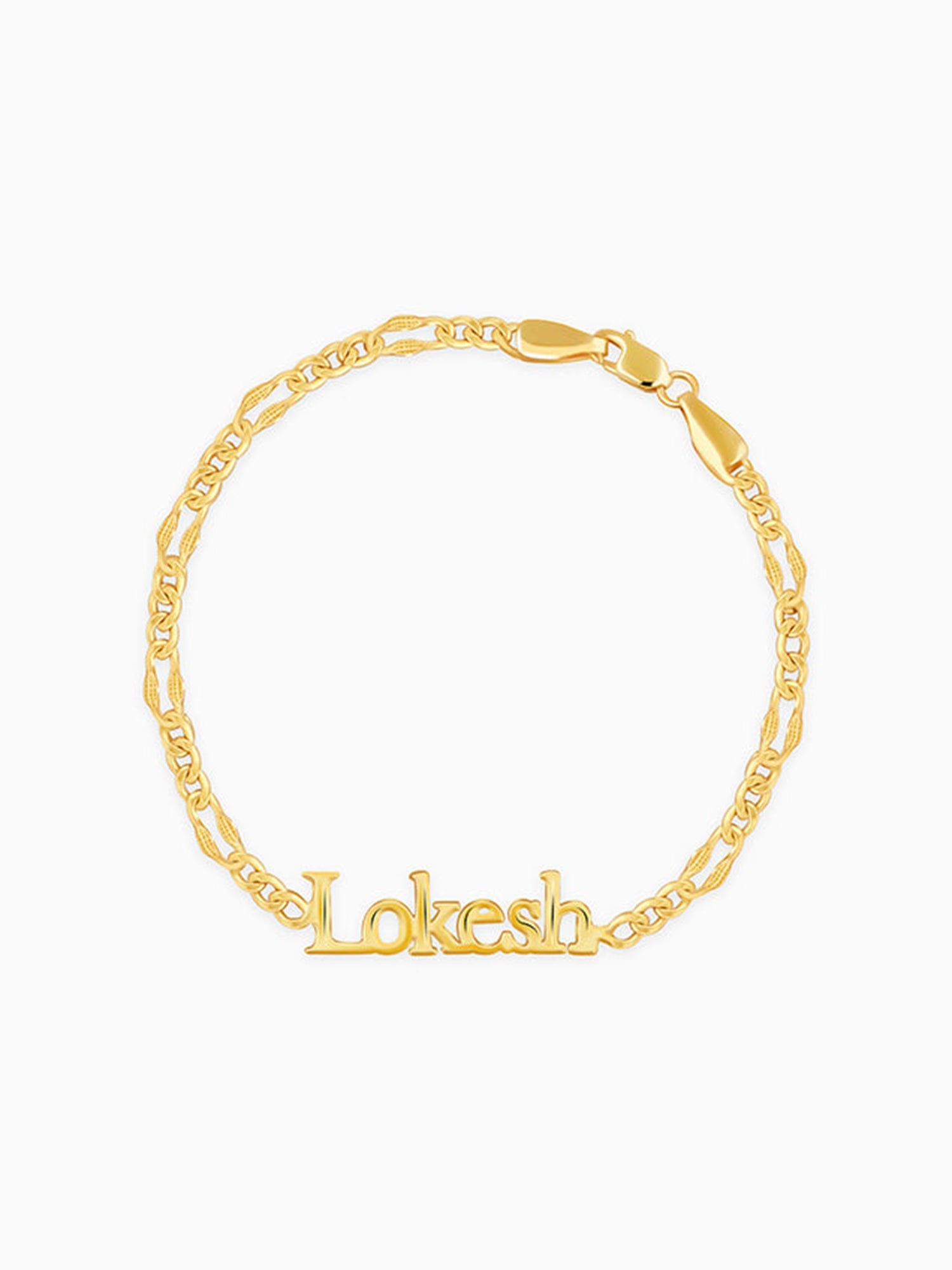 Golden Personalised Name Bracelet For Him