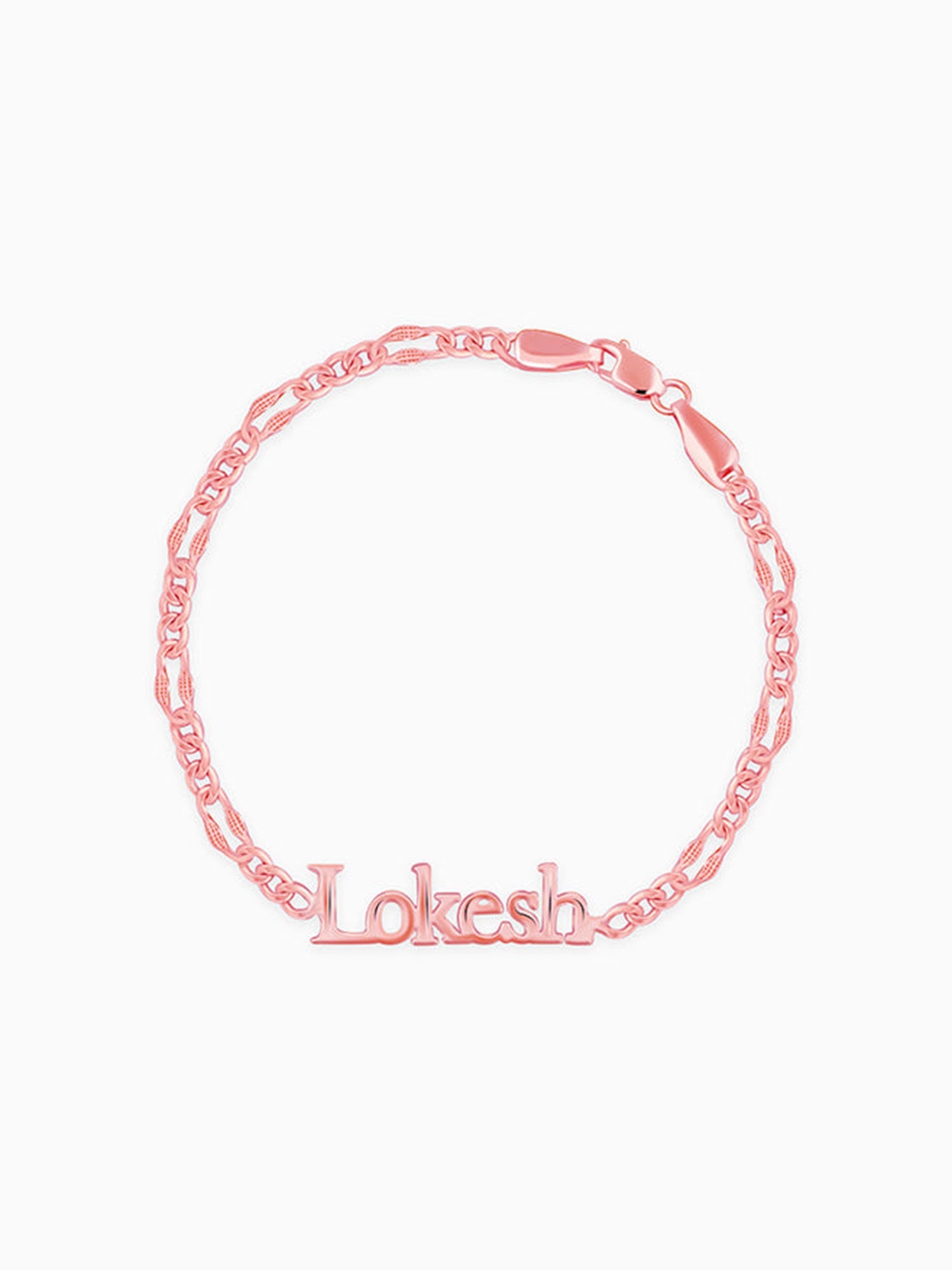 Rose Gold Personalised Name Bracelet For Him
