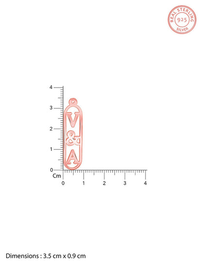 Rose Gold Bar Initial Personalised Pendant For Him