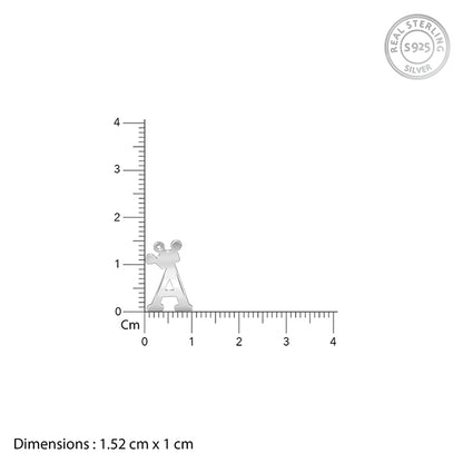 Silver Personalised Crown Initial Pendant