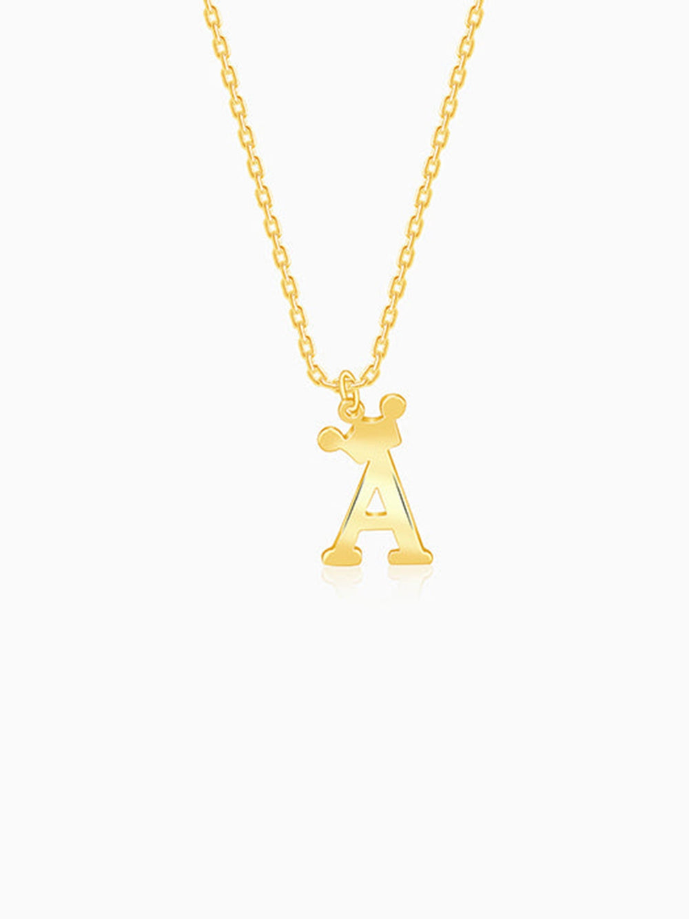 Golden Personalised Crown Initial Pendant