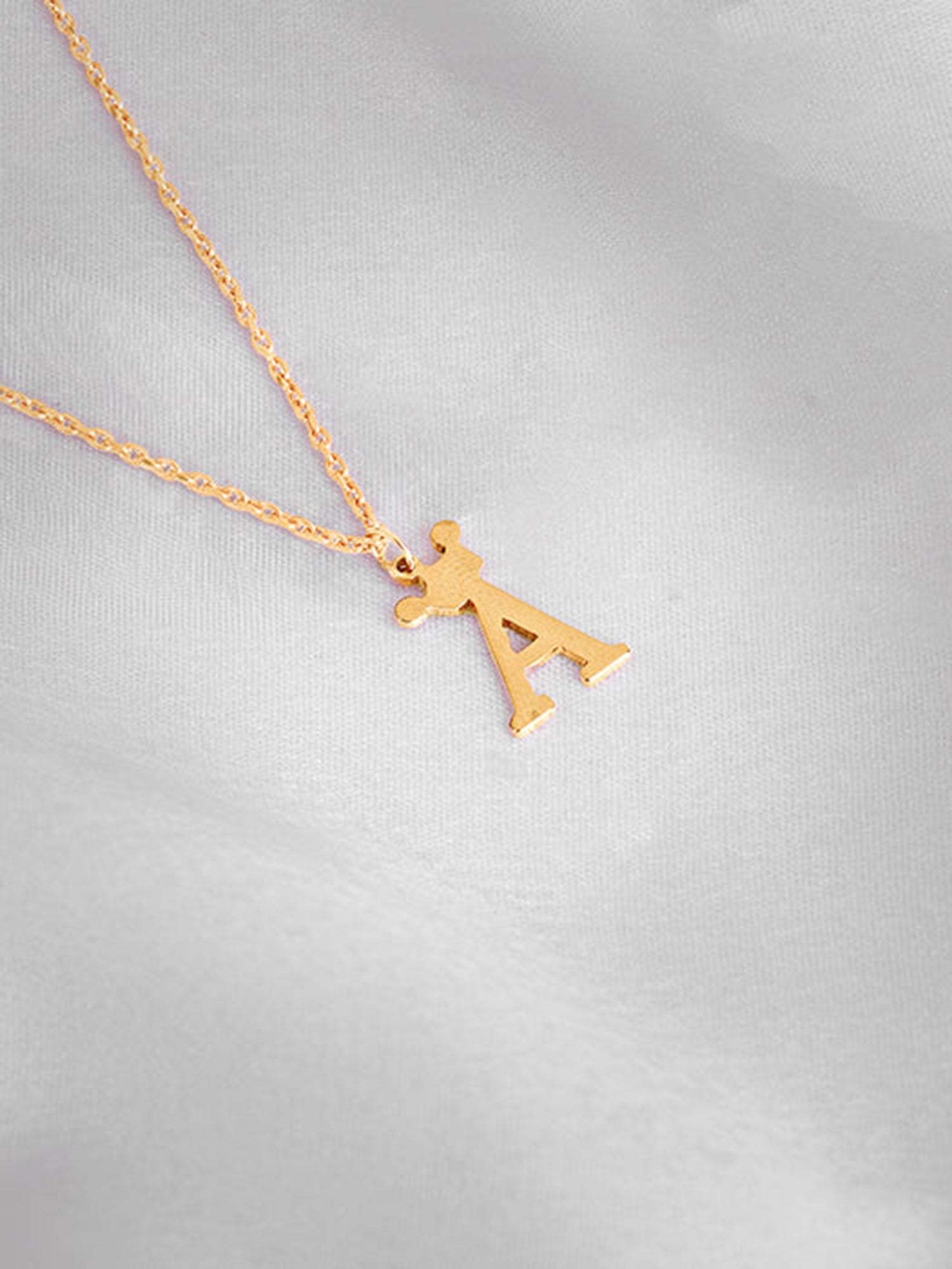 Golden Personalised Crown Initial Pendant