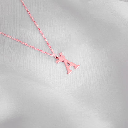 Rose Gold Personalised Crown Initial Pendant