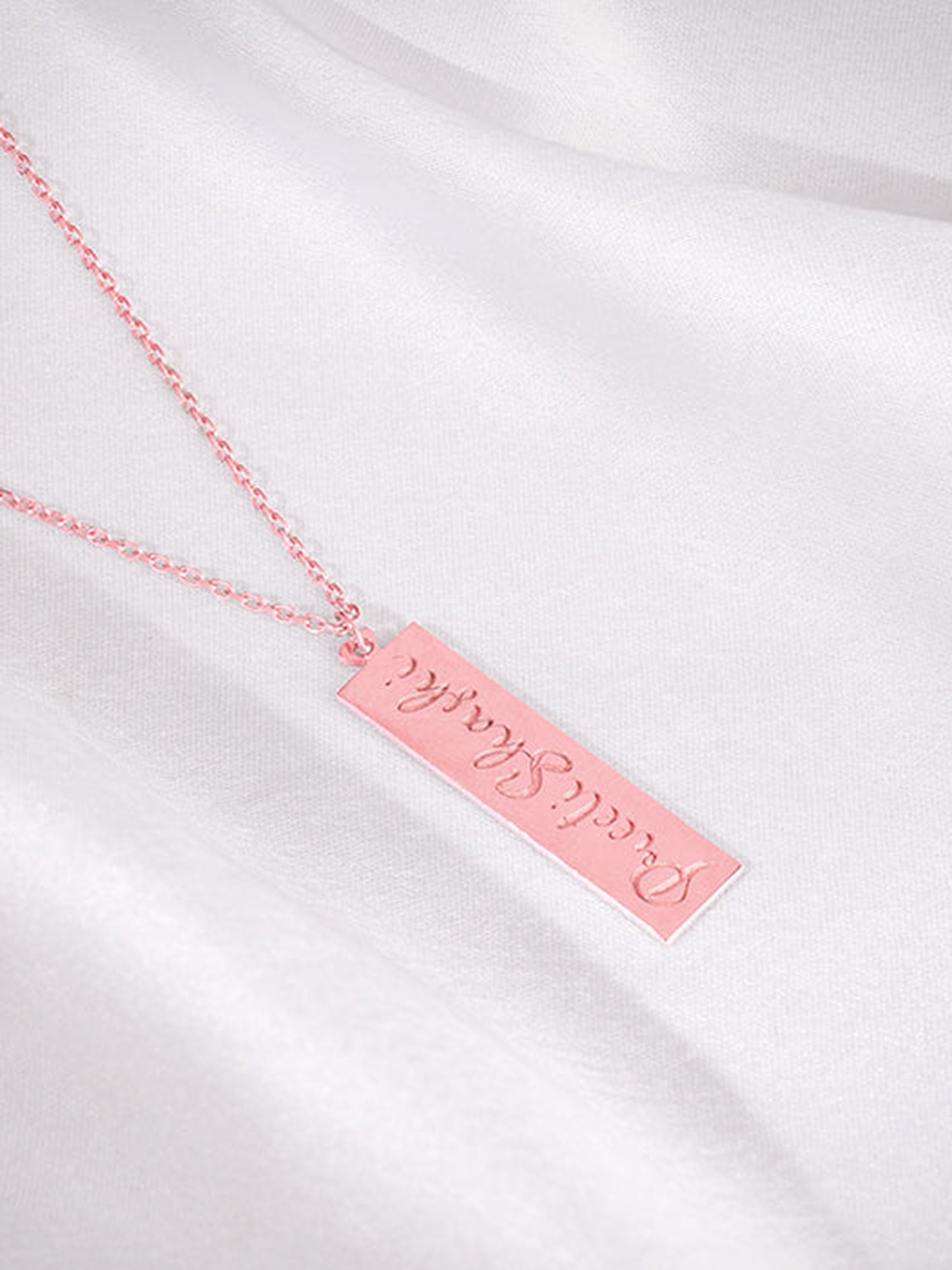 Rose Gold Personalised Two-Name Bar Pendant