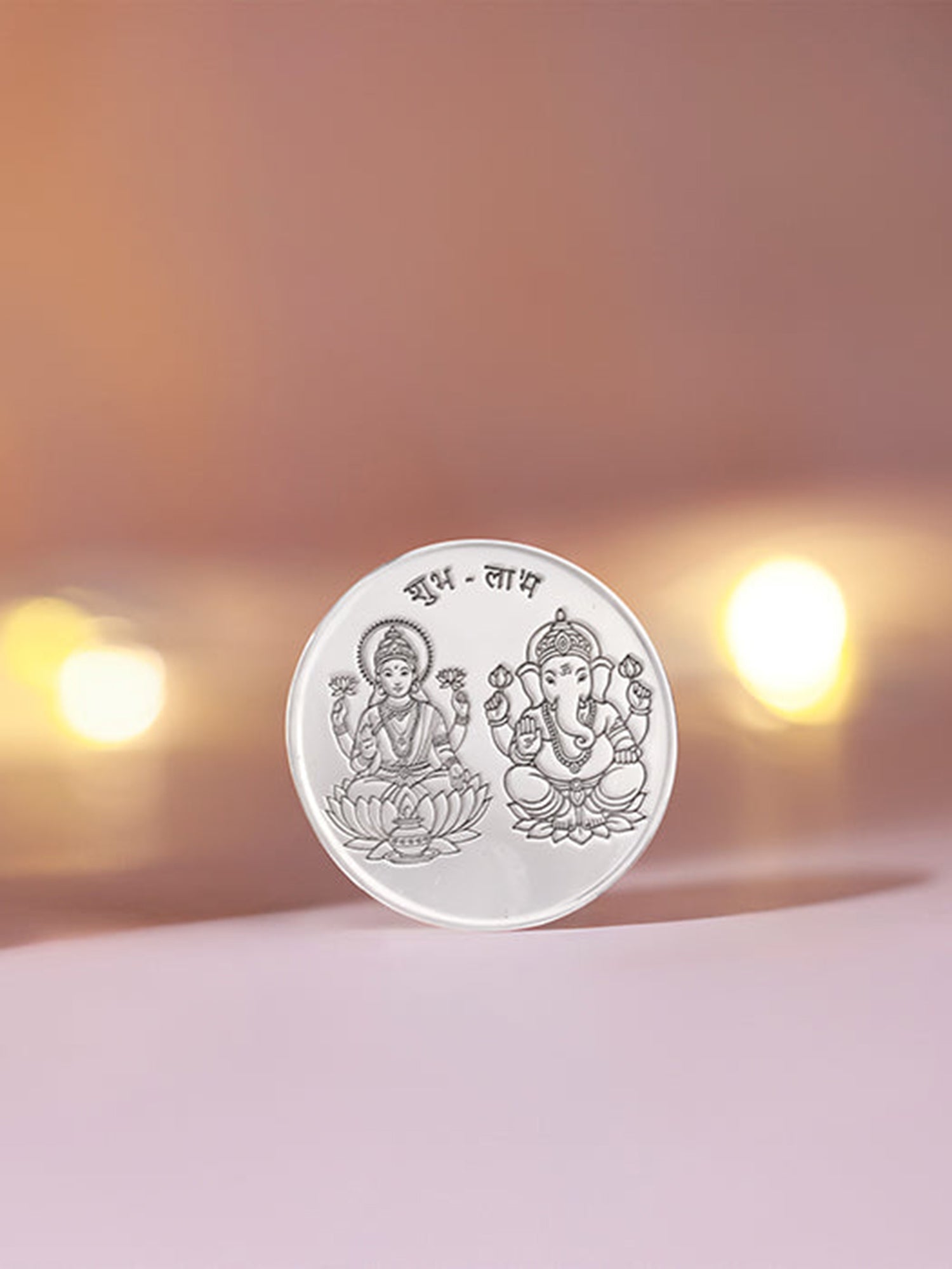 Silver Laxmi & Ganpati Coin - (10g)