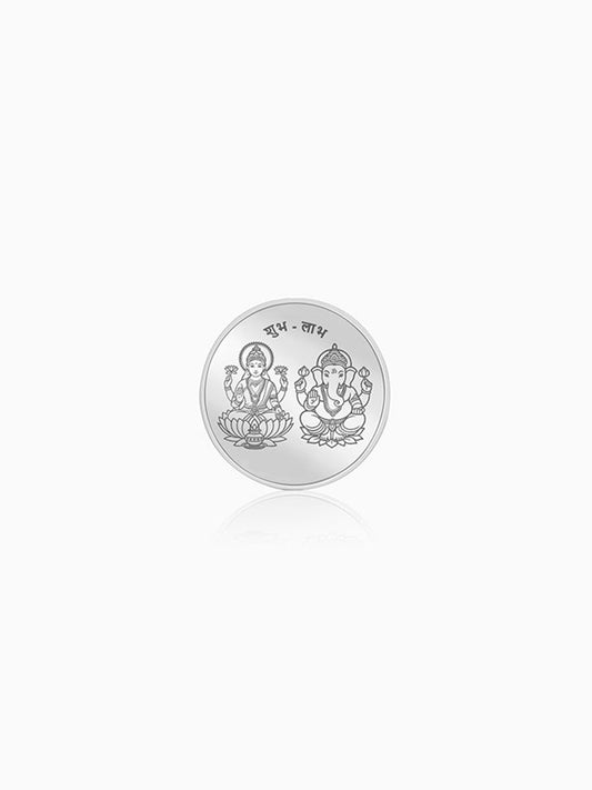 Silver Laxmi & Ganpati Coin - (20g)