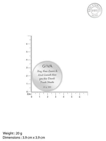 Silver Laxmi & Ganpati Coin - (20g)