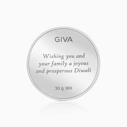 Silver Laxmi & Ganpati Coin - (30g)
