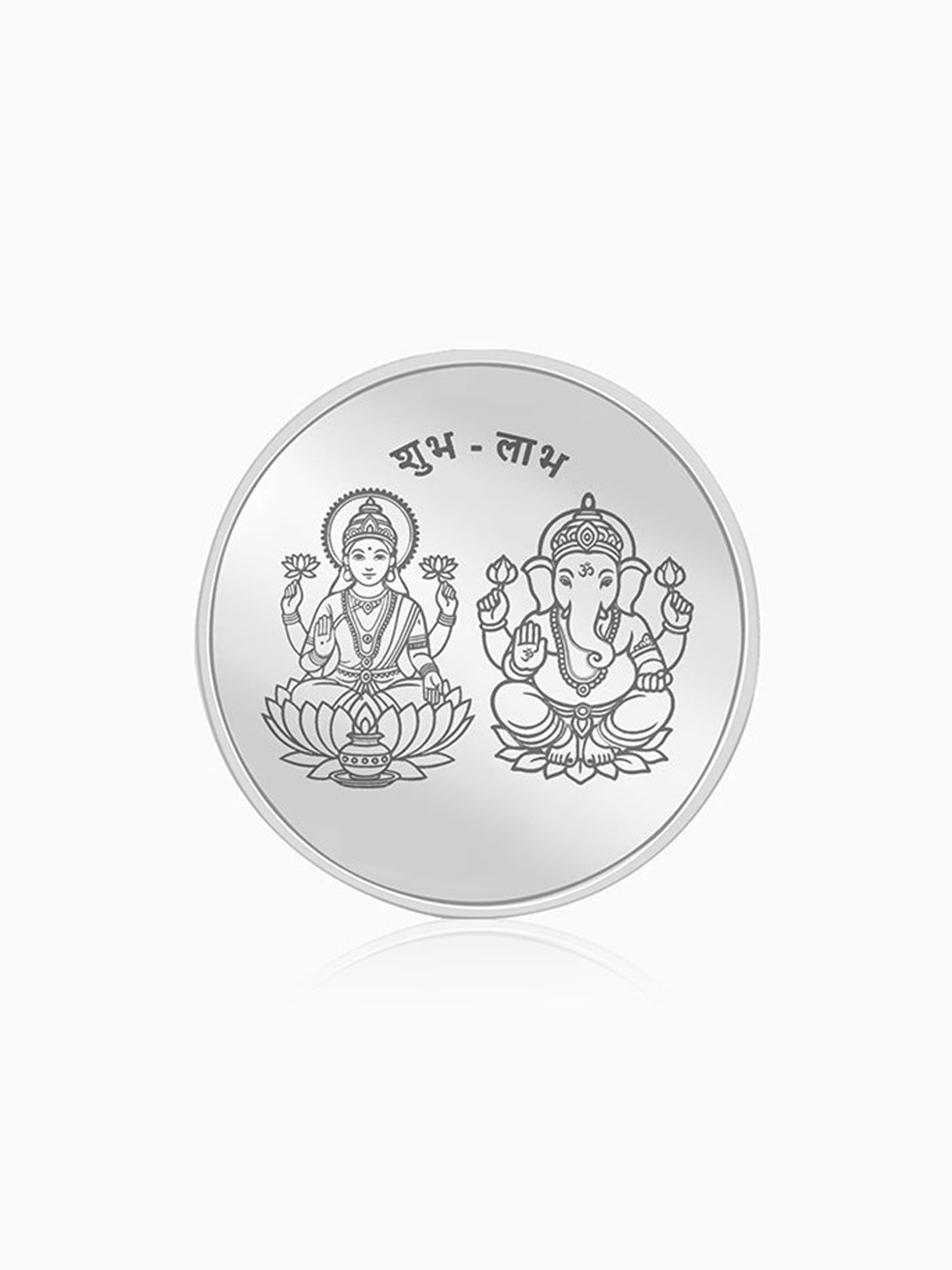 Silver Laxmi & Ganpati Coin - (30g)