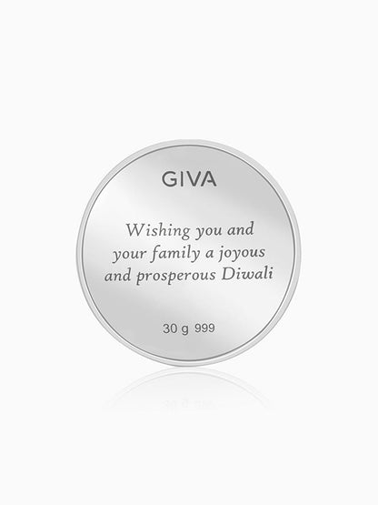 Silver Laxmi & Ganpati Coin - (30g)