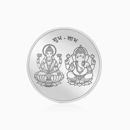 Silver Laxmi & Ganpati Coin - (50g)