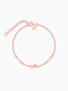 Rose Gold Personalised Letter Charm Bracelet