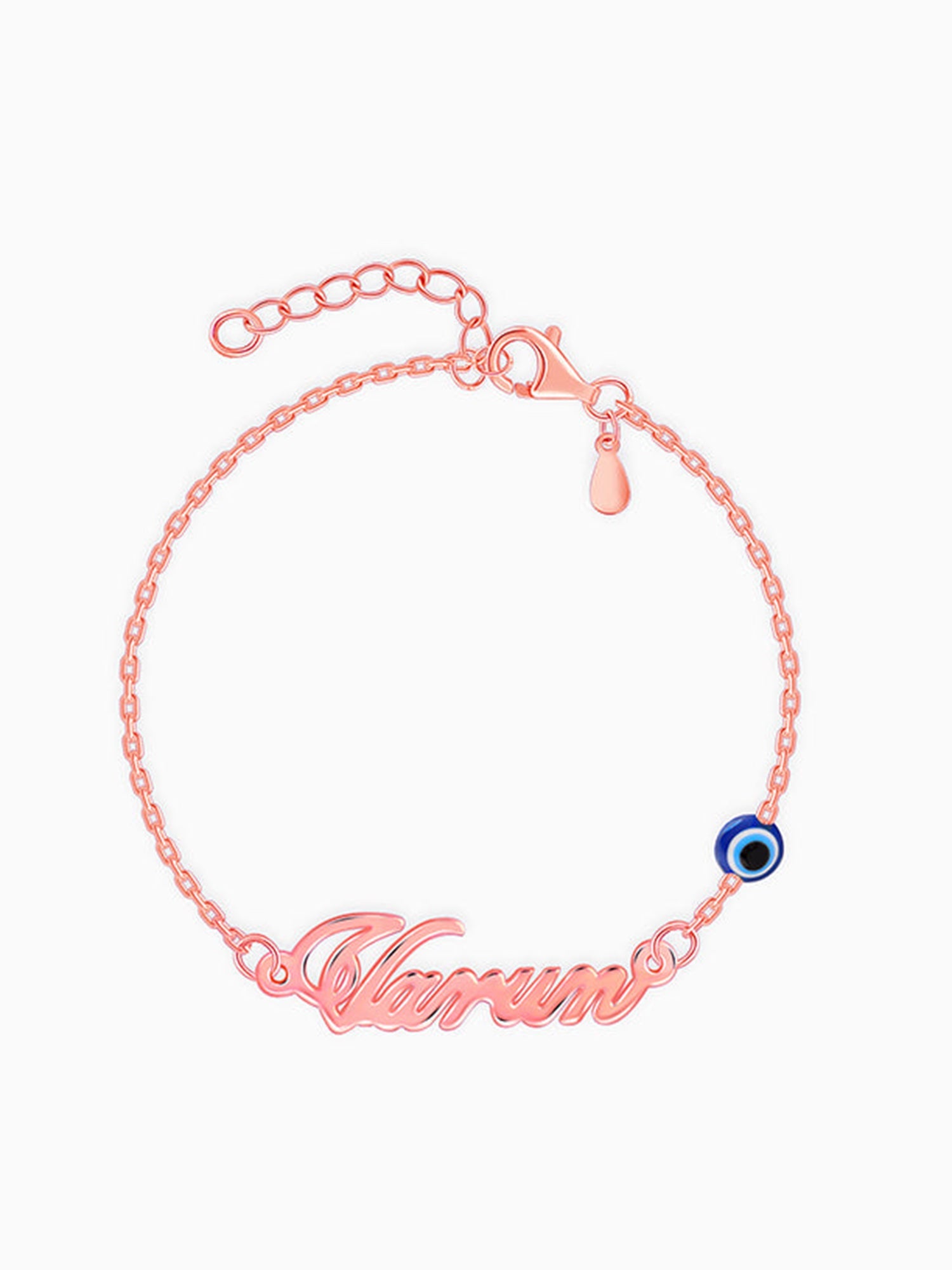 Rose Gold Personalised Classic Evil Eye Bracelet