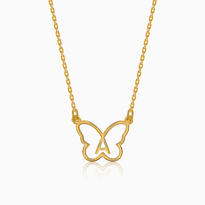 Golden Personalised Like a Butterfly Necklace