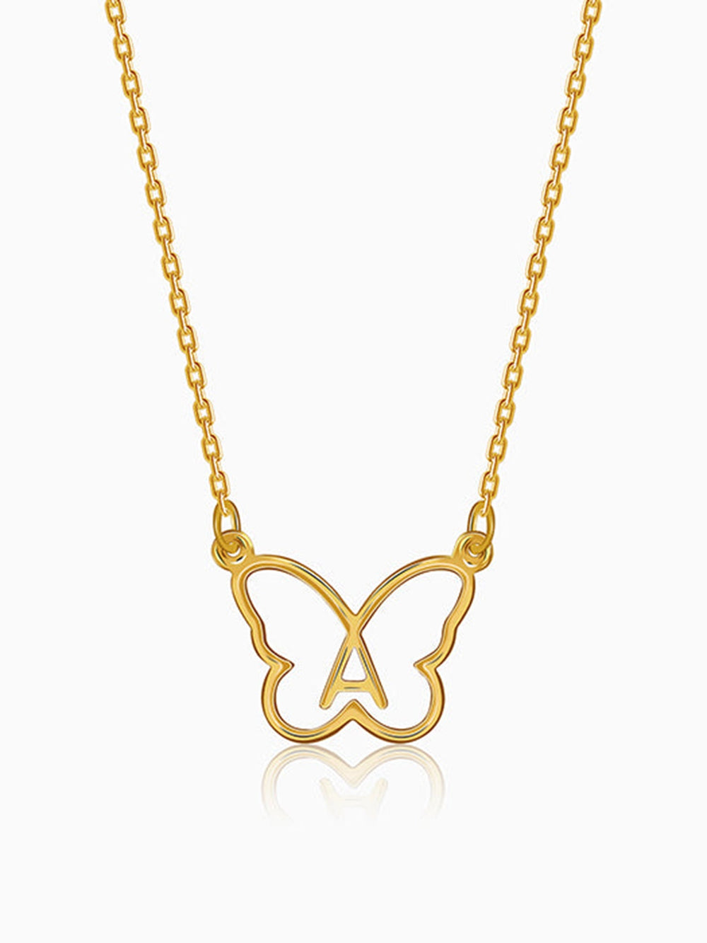 Golden Personalised Like a Butterfly Necklace