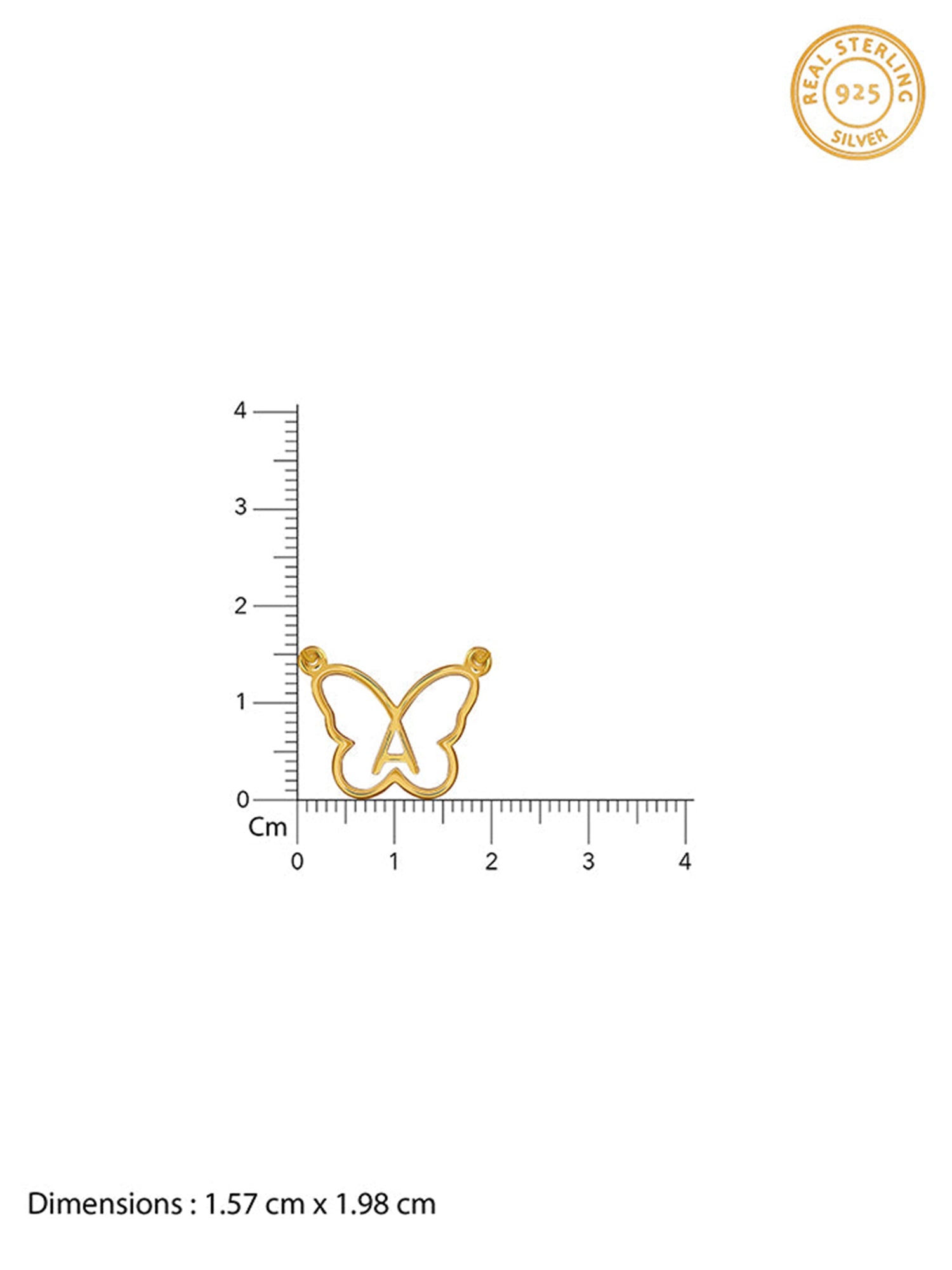 Golden Personalised Like a Butterfly Necklace