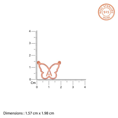 Rose Gold Personalised Like a Butterfly Necklace