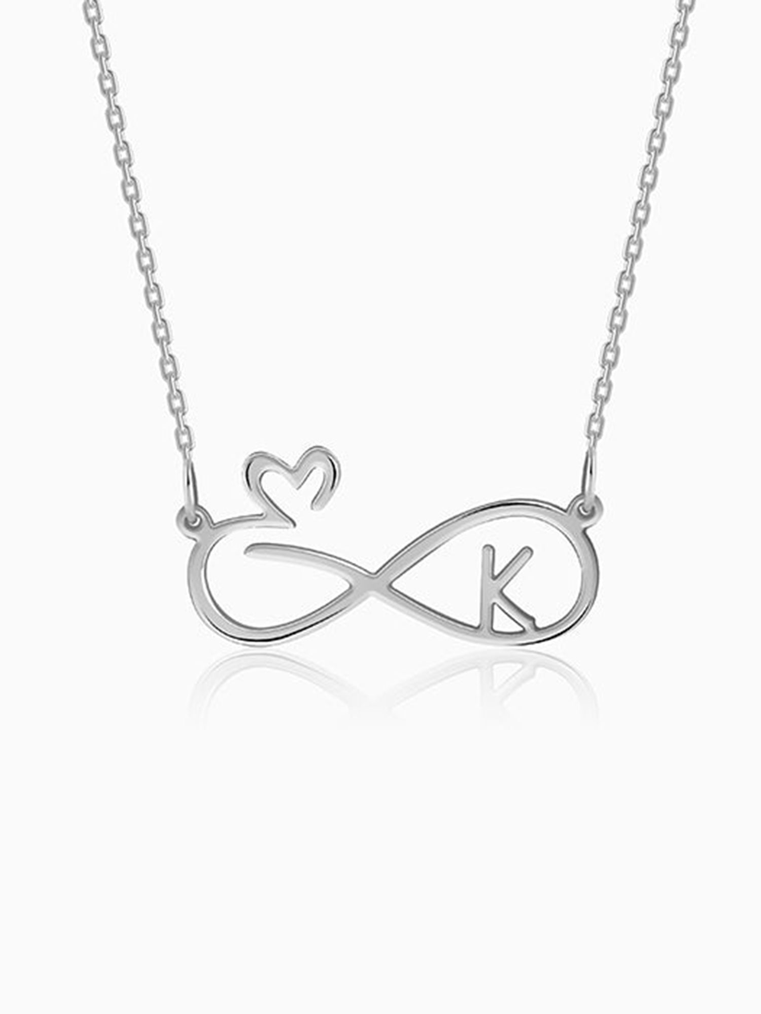 Silver Personalised To Infinity Necklace
