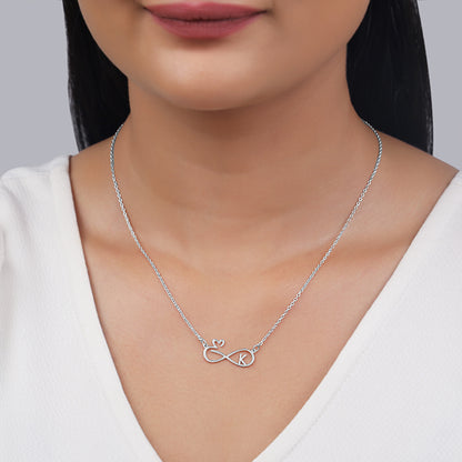 Silver Personalised To Infinity Necklace
