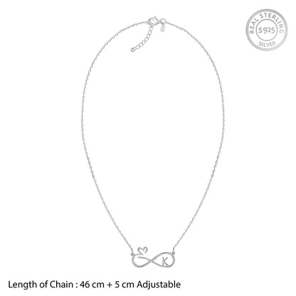 Silver Personalised To Infinity Necklace