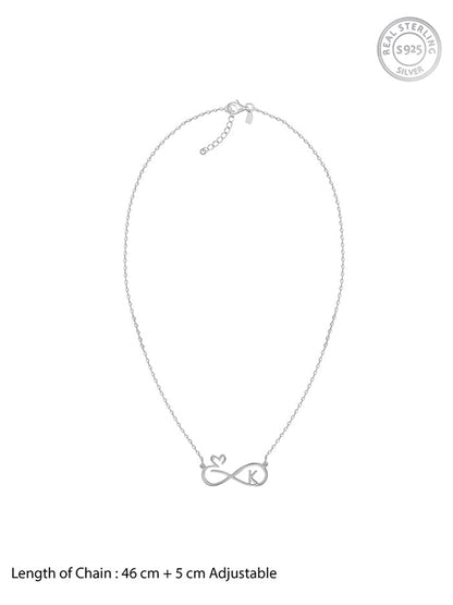 Silver Personalised To Infinity Necklace