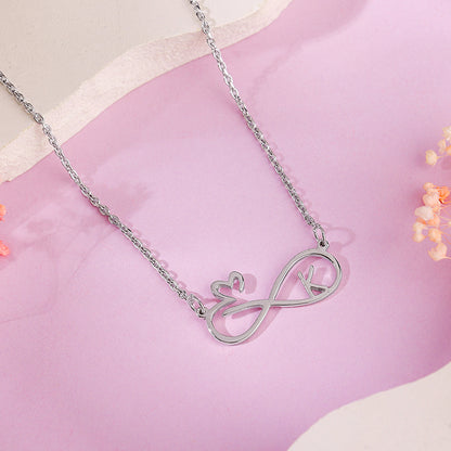 Silver Personalised To Infinity Necklace