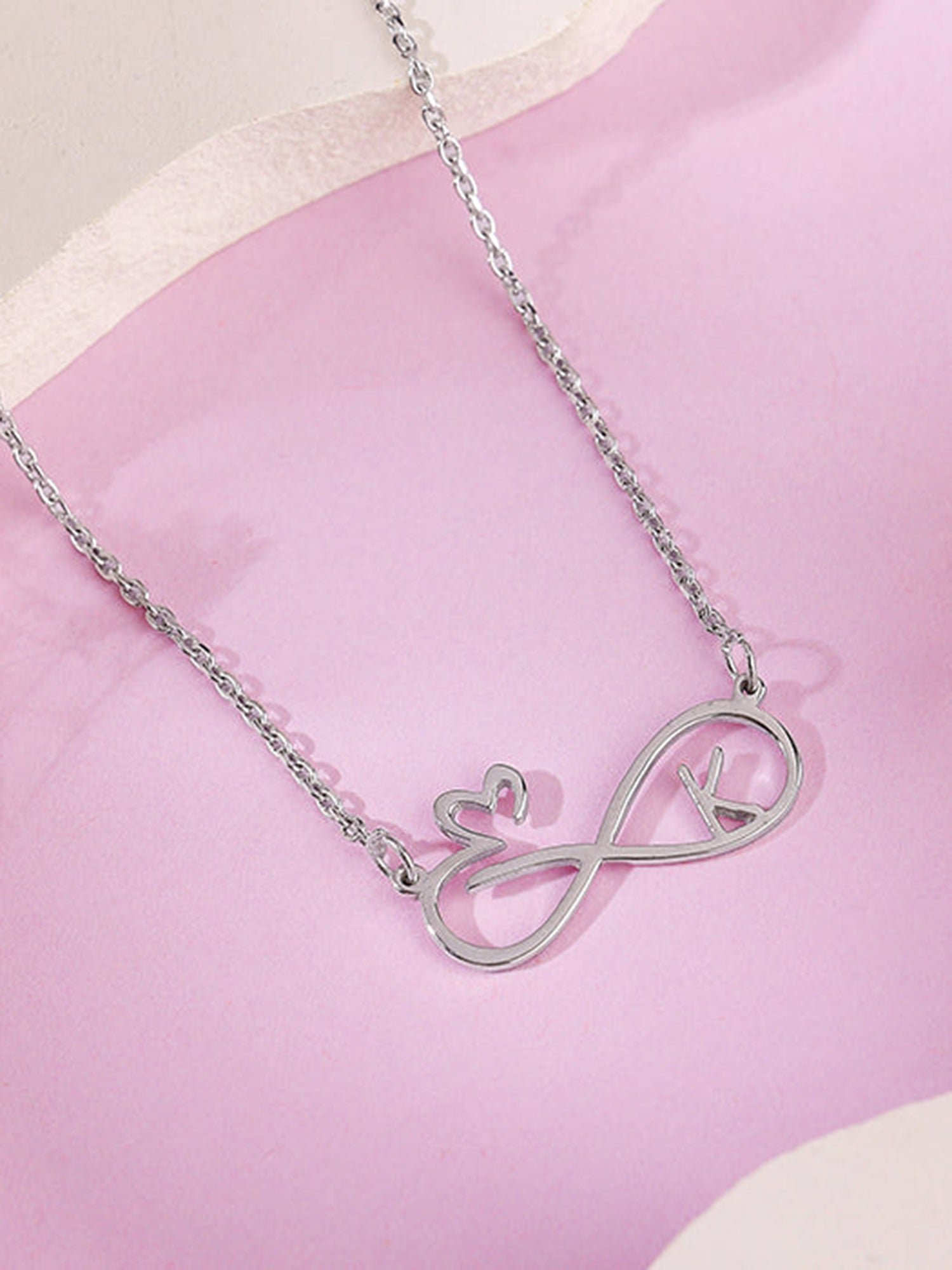 Silver Personalised To Infinity Necklace