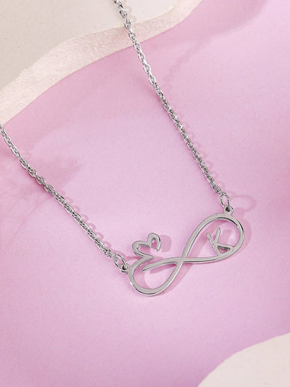 Silver Personalised To Infinity Necklace