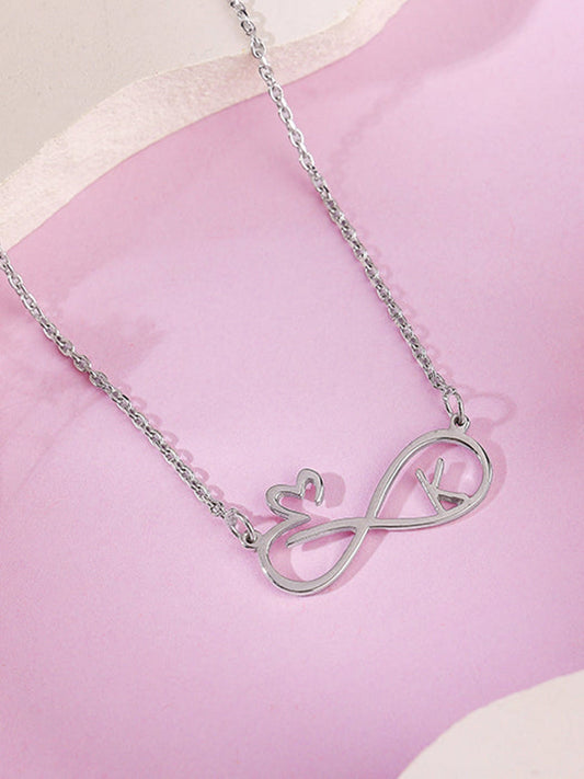 Silver Personalised To Infinity Necklace