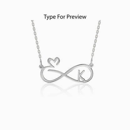 Silver Personalised To Infinity Necklace