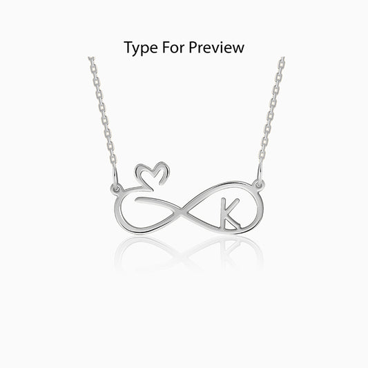 Silver Personalised To Infinity Necklace