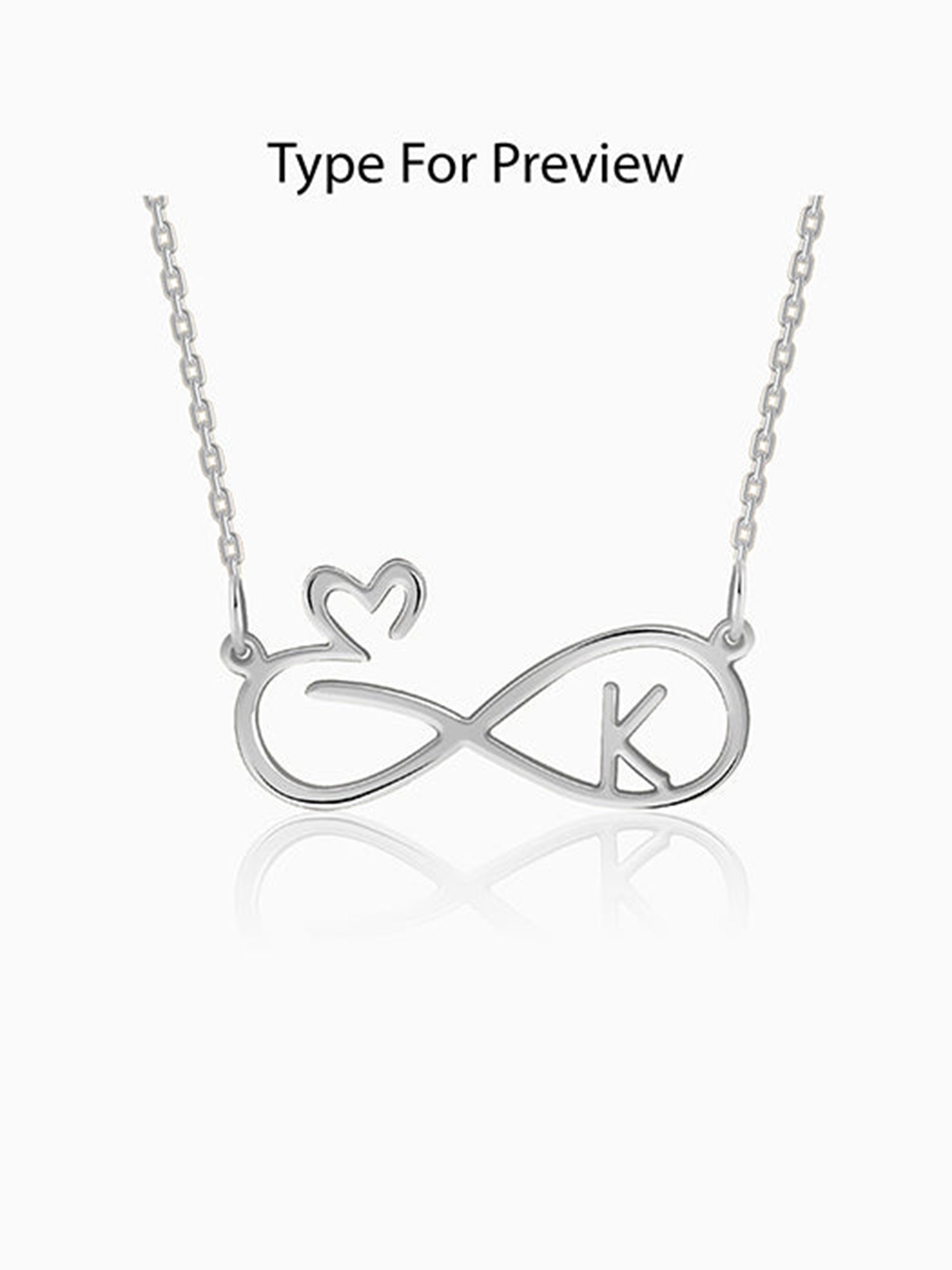 Silver Personalised To Infinity Necklace