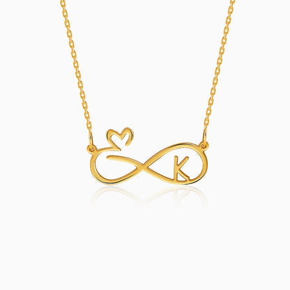 Golden Personalised To Infinity Necklace
