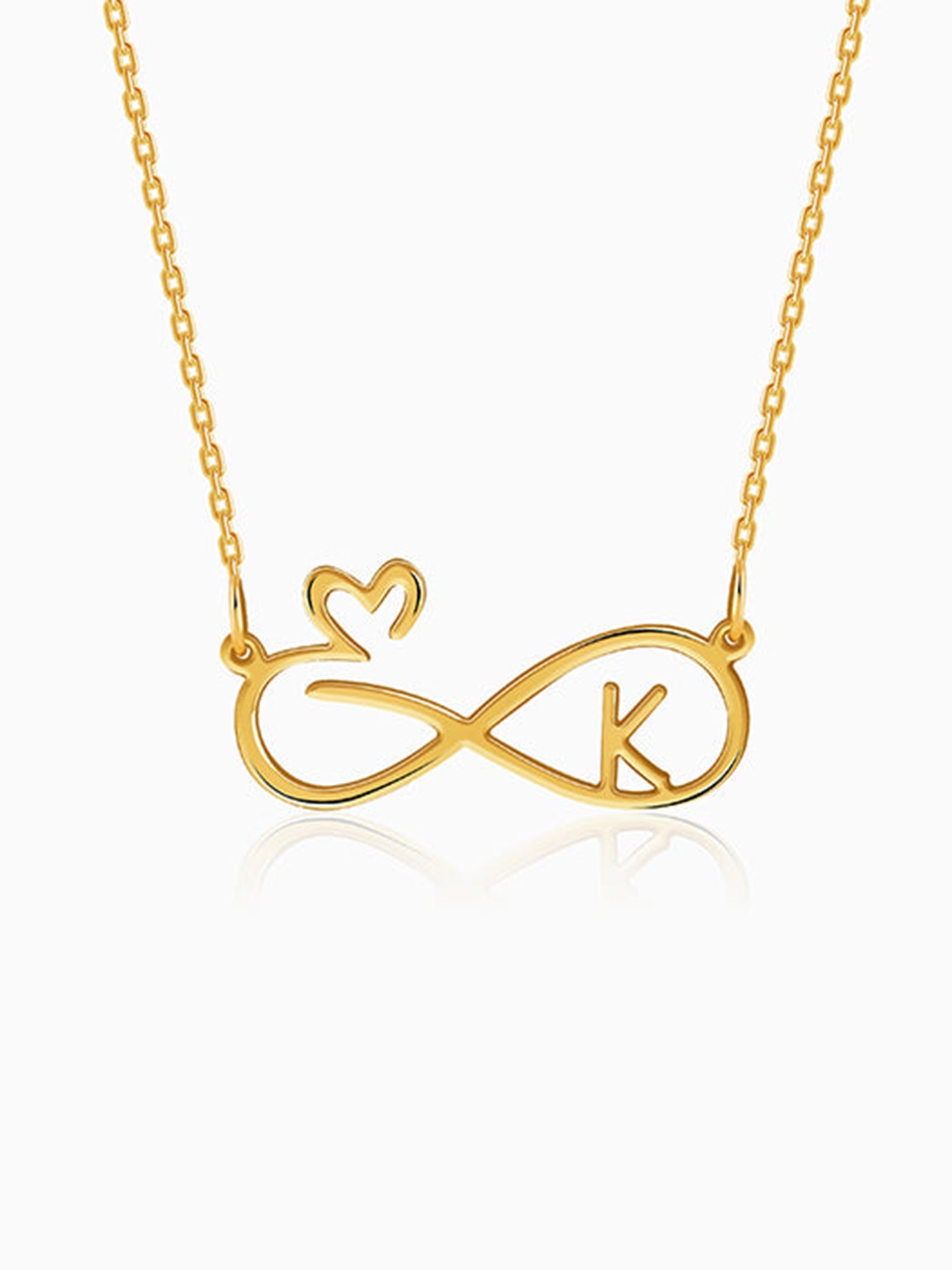Golden Personalised To Infinity Necklace