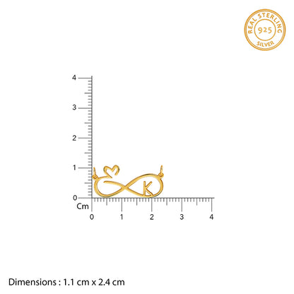 Golden Personalised To Infinity Necklace