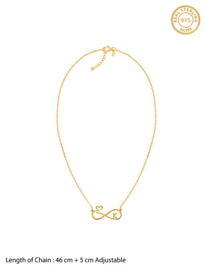 Golden Personalised To Infinity Necklace