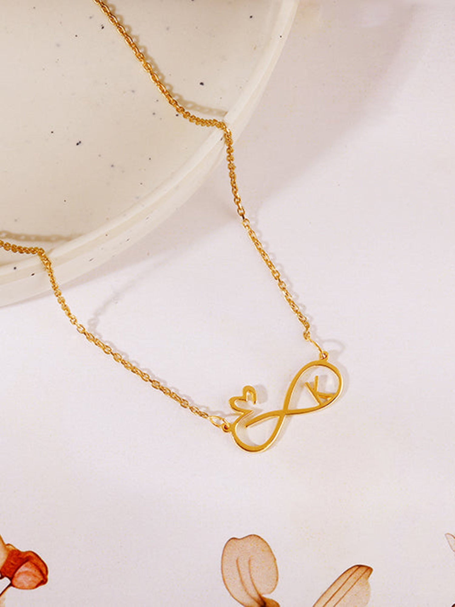 Golden Personalised To Infinity Necklace