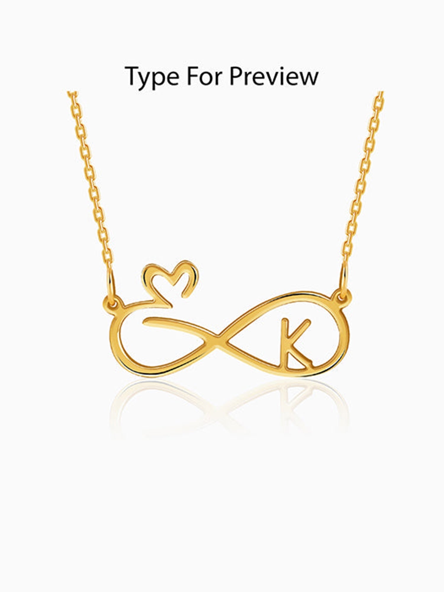Golden Personalised To Infinity Necklace