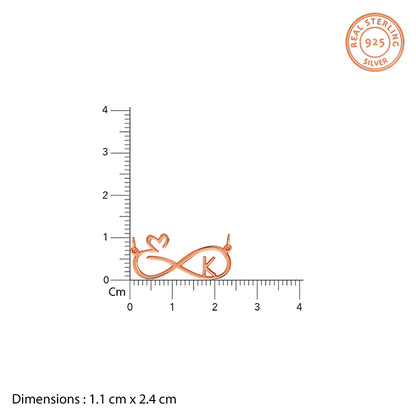 Rose Gold Personalised To Infinity Necklace