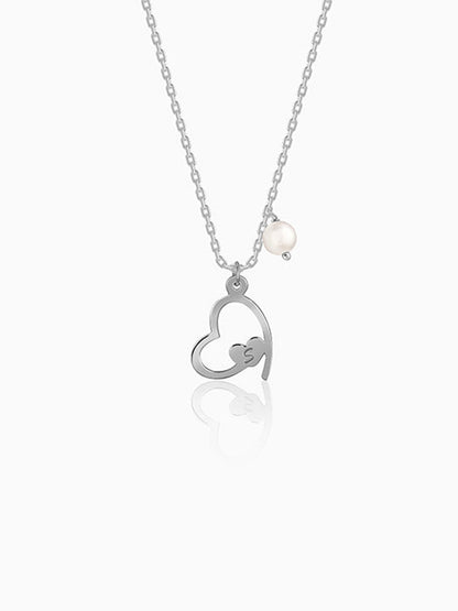 Silver Personalised Classic Heart Necklace