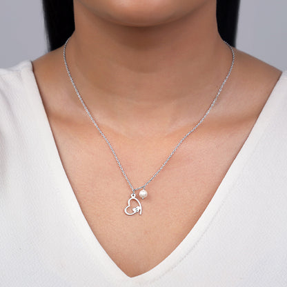 Silver Personalised Classic Heart Necklace