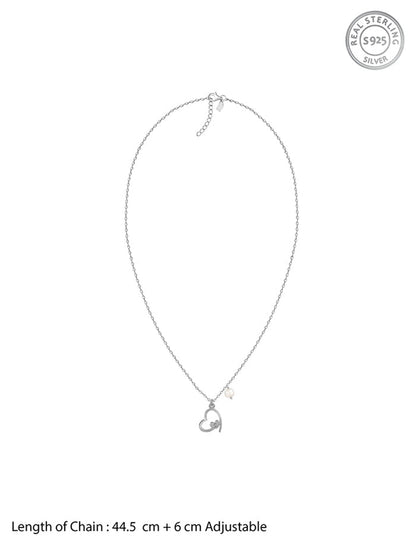 Silver Personalised Classic Heart Necklace