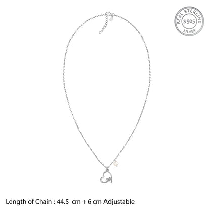 Silver Personalised Classic Heart Necklace