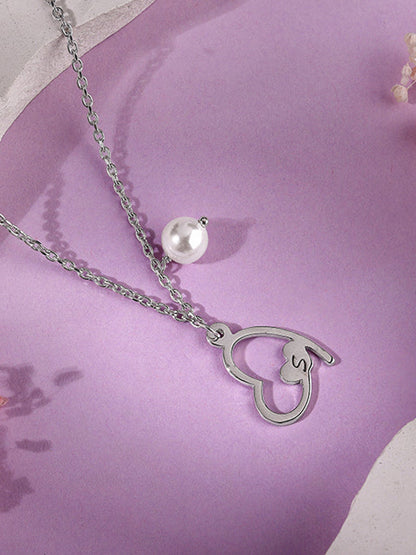 Silver Personalised Classic Heart Necklace