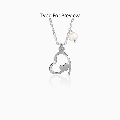 Silver Personalised Classic Heart Necklace