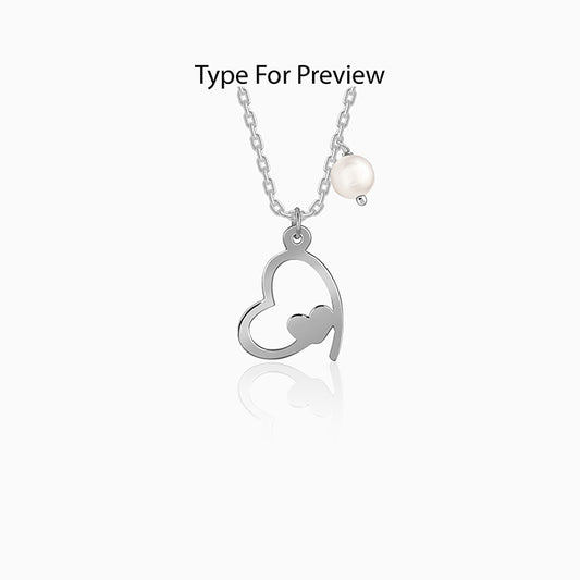 Silver Personalised Classic Heart Necklace